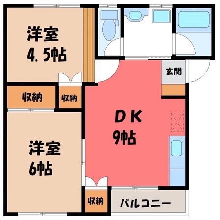 江曽島駅 徒歩13分 2階の物件間取画像